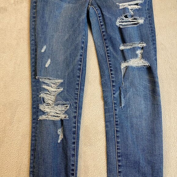 American Eagle Women's Jeans Size 4 Distressed Super Stretch Skinny Regular - Picture 10 of 16